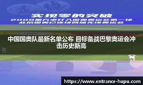 中国国奥队最新名单公布 目标备战巴黎奥运会冲击历史新高