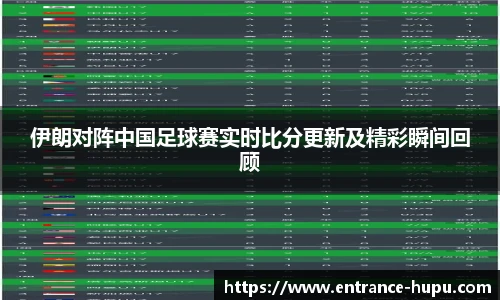 伊朗对阵中国足球赛实时比分更新及精彩瞬间回顾